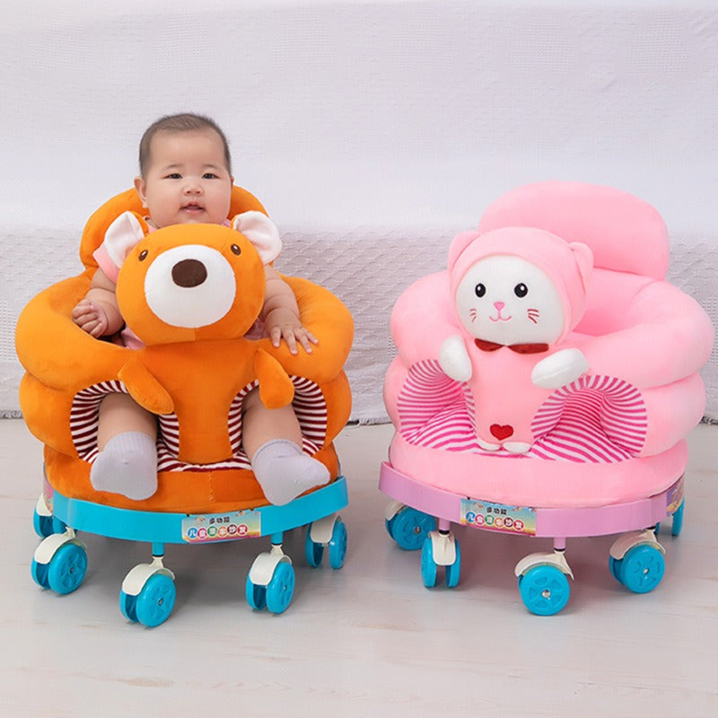 WarmNest™ Plush Baby Learning Seat – Soft Animal Sofa Chair for Infants & Toddlers