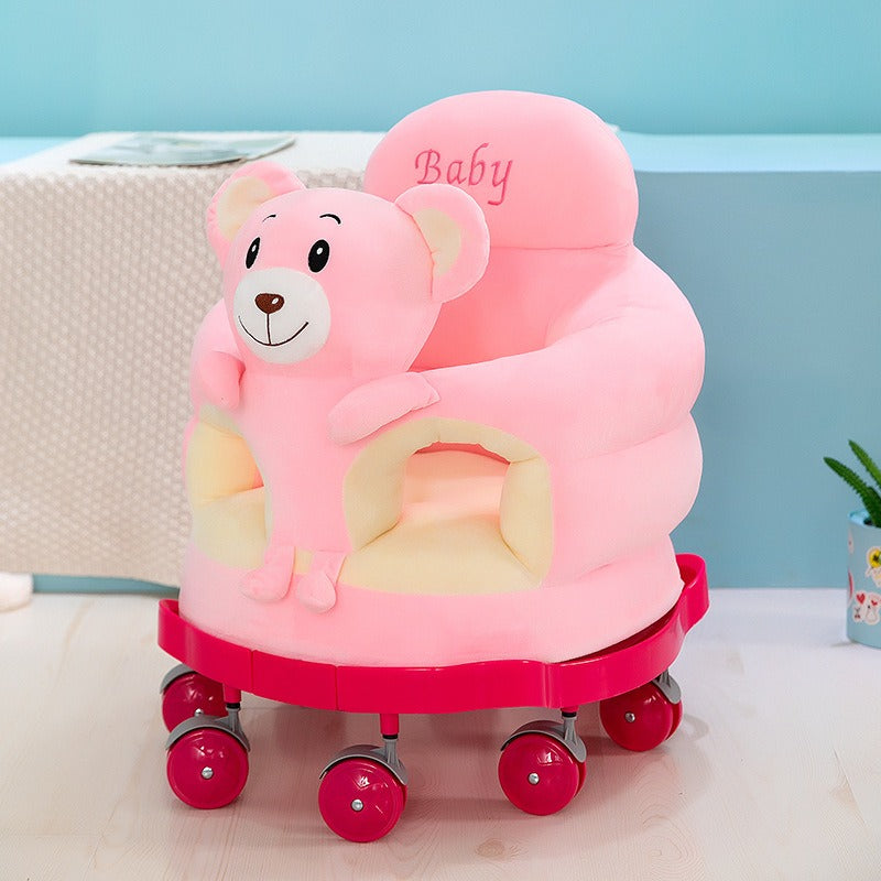 WarmNest™ Plush Baby Learning Seat – Soft Animal Sofa Chair for Infants & Toddlers