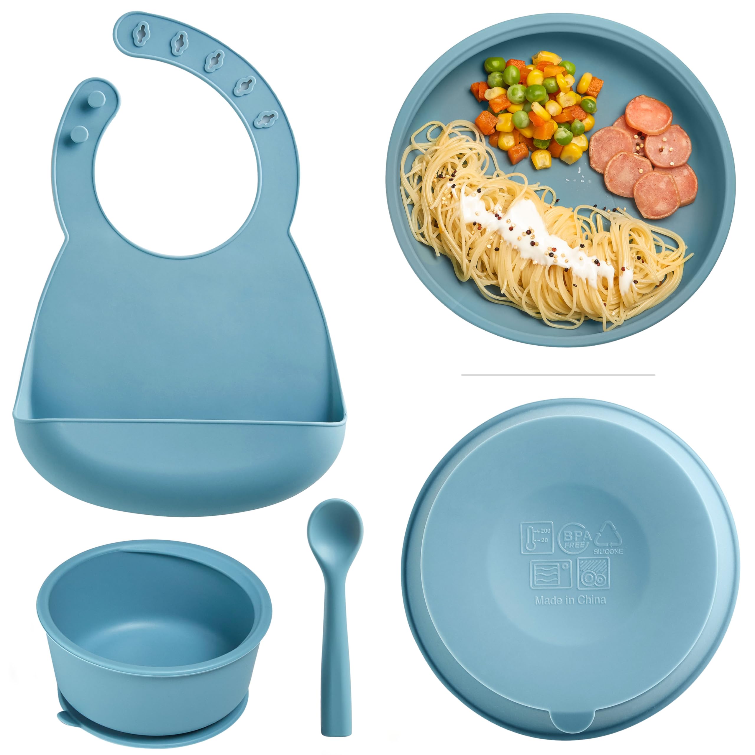 KUB Silicone Baby Feeding Set with Suction Bowl