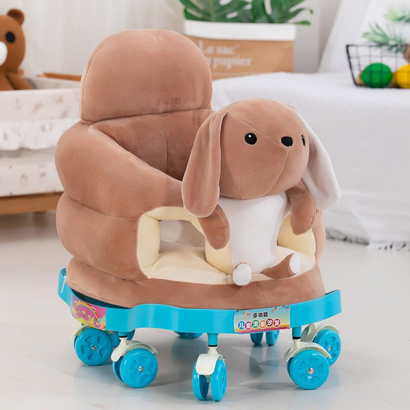 WarmNest™ Plush Baby Learning Seat – Soft Animal Sofa Chair for Infants & Toddlers