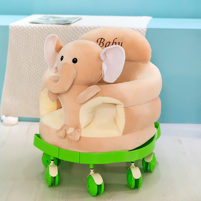 WarmNest™ Plush Baby Learning Seat – Soft Animal Sofa Chair for Infants & Toddlers