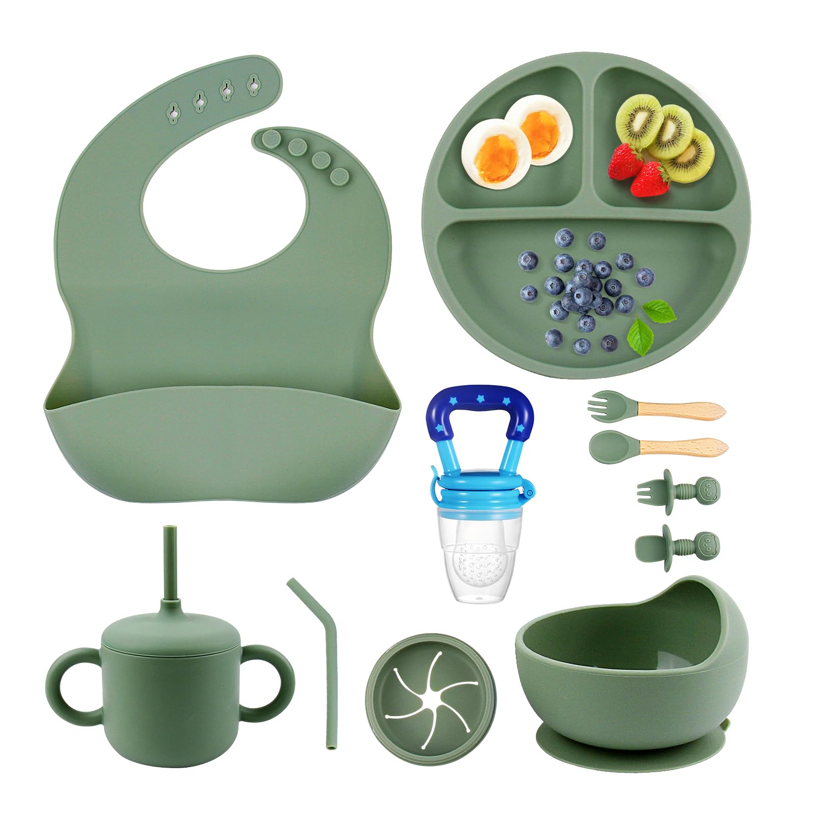 SHGMEET Silicone Baby Feeding Set with Suction Bowl