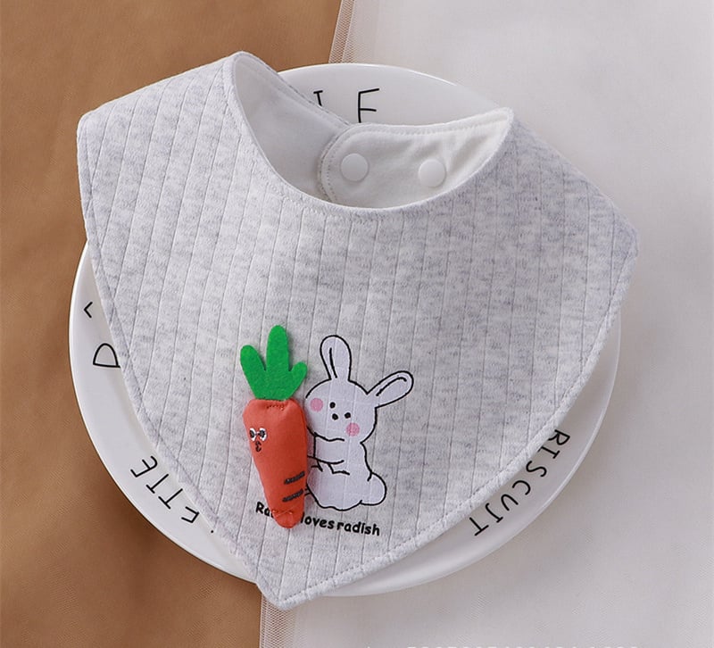 WarmNest™ Soft Cotton Baby Bib – Cartoon Bandana Bib for Newborns & Toddlers