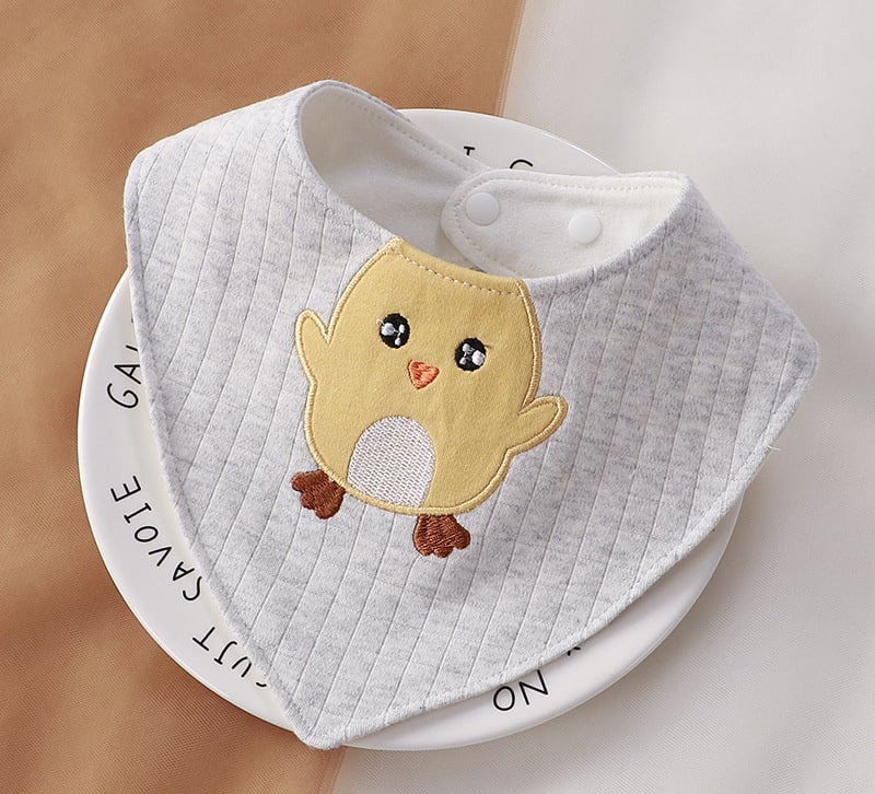 WarmNest™ Soft Cotton Baby Bib – Cartoon Bandana Bib for Newborns & Toddlers