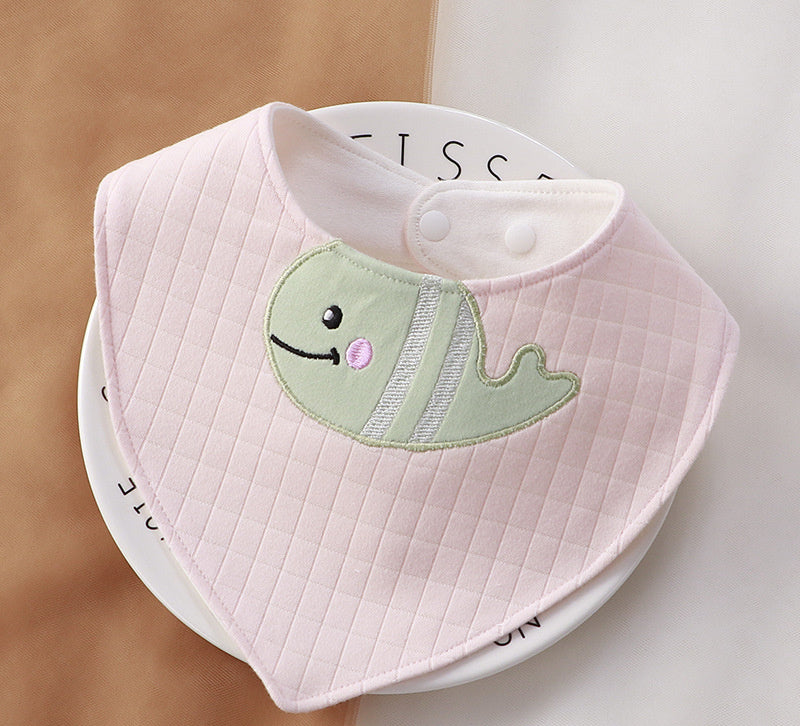 WarmNest™ Soft Cotton Baby Bib – Cartoon Bandana Bib for Newborns & Toddlers