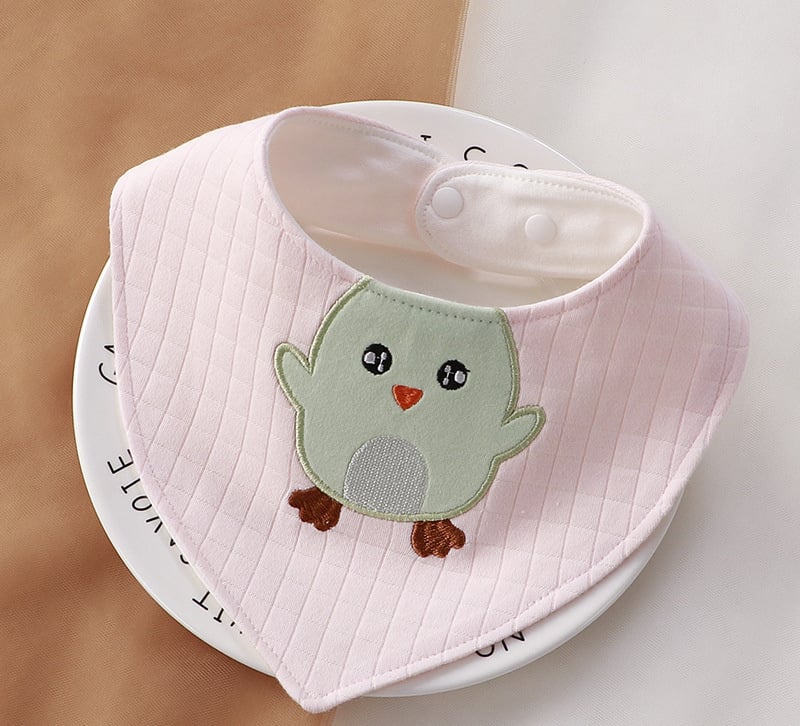 WarmNest™ Soft Cotton Baby Bib – Cartoon Bandana Bib for Newborns & Toddlers