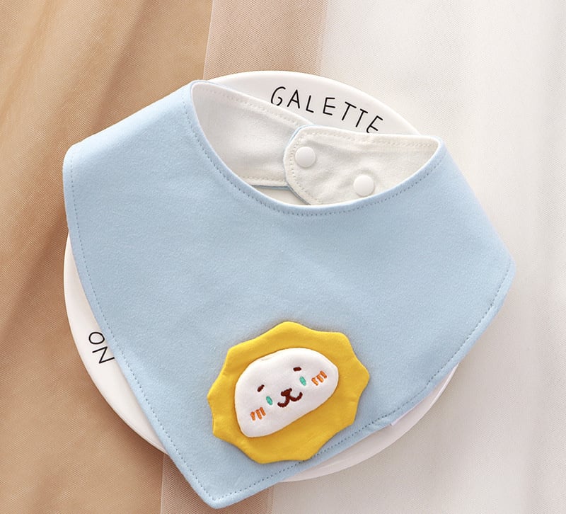WarmNest™ Soft Cotton Baby Bib – Cartoon Bandana Bib for Newborns & Toddlers