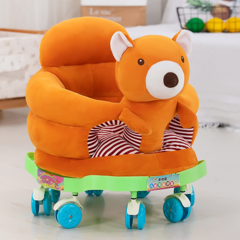 WarmNest™ Plush Baby Learning Seat – Soft Animal Sofa Chair for Infants & Toddlers