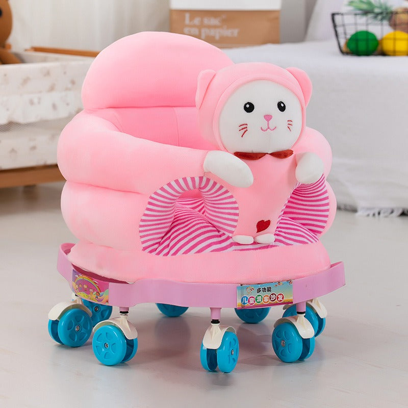 WarmNest™ Plush Baby Learning Seat – Soft Animal Sofa Chair for Infants & Toddlers