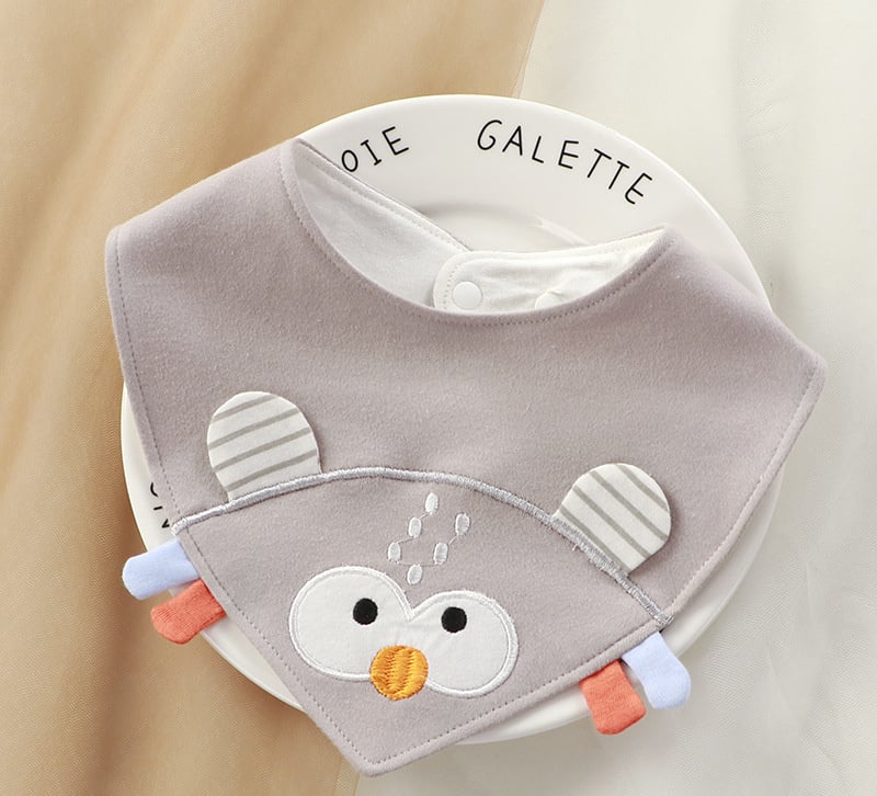 WarmNest™ Soft Cotton Baby Bib – Cartoon Bandana Bib for Newborns & Toddlers