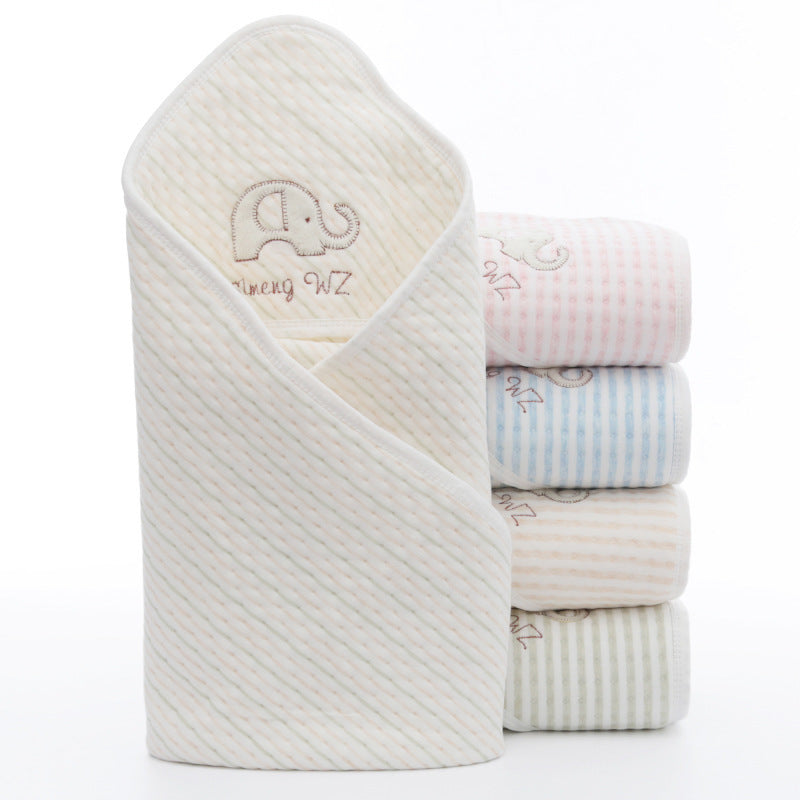 WarmNest™ Hooded Cotton Swaddle Blanket for Newborns