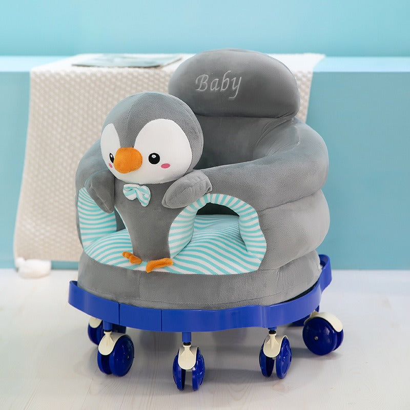 WarmNest™ Plush Baby Learning Seat – Soft Animal Sofa Chair for Infants & Toddlers