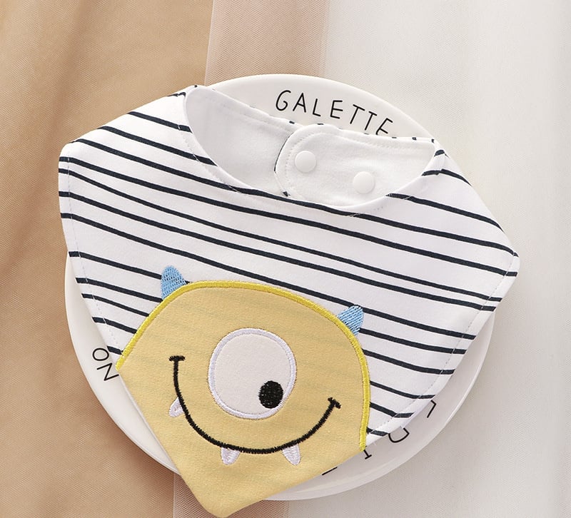 WarmNest™ Soft Cotton Baby Bib – Cartoon Bandana Bib for Newborns & Toddlers
