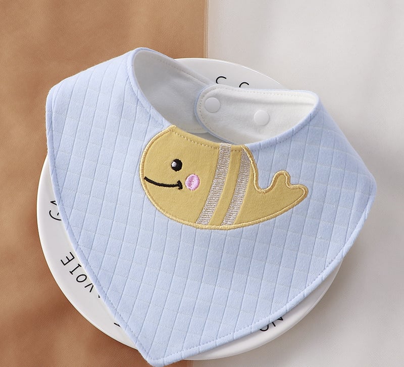 WarmNest™ Soft Cotton Baby Bib – Cartoon Bandana Bib for Newborns & Toddlers