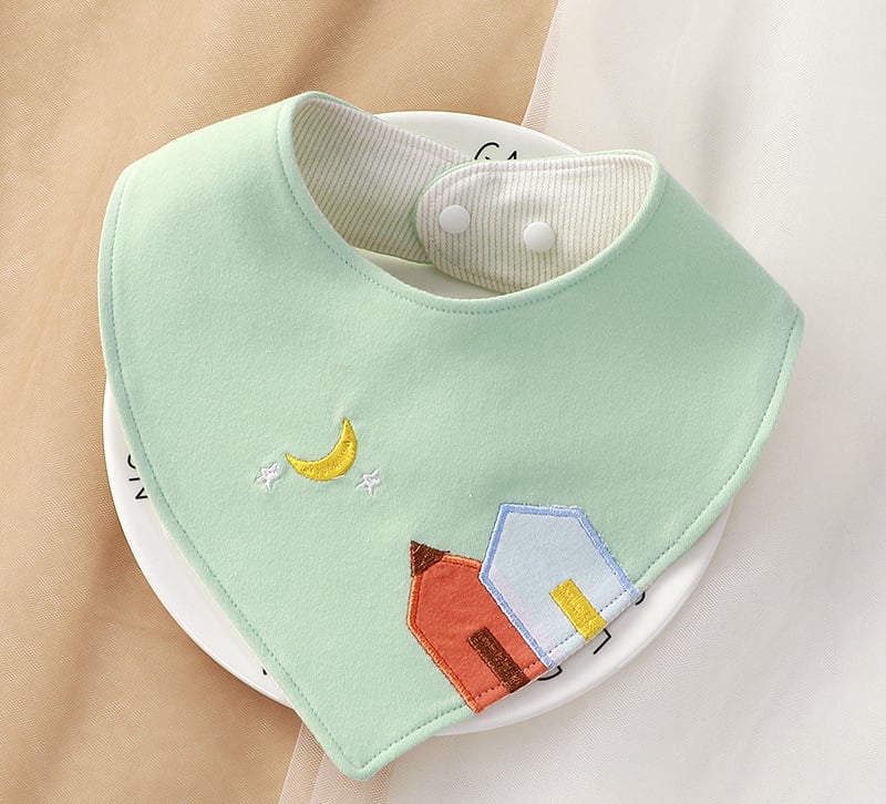 WarmNest™ Soft Cotton Baby Bib – Cartoon Bandana Bib for Newborns & Toddlers