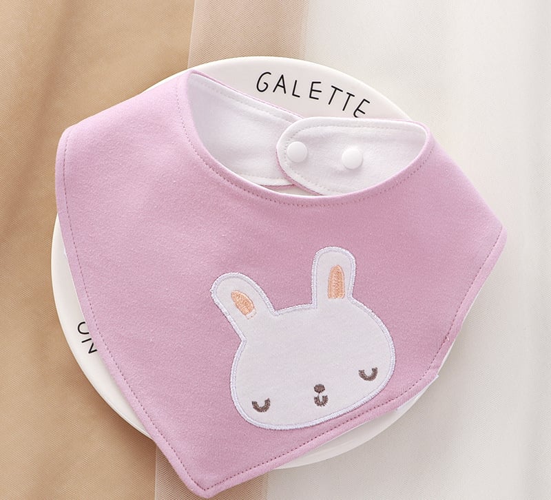 WarmNest™ Soft Cotton Baby Bib – Cartoon Bandana Bib for Newborns & Toddlers