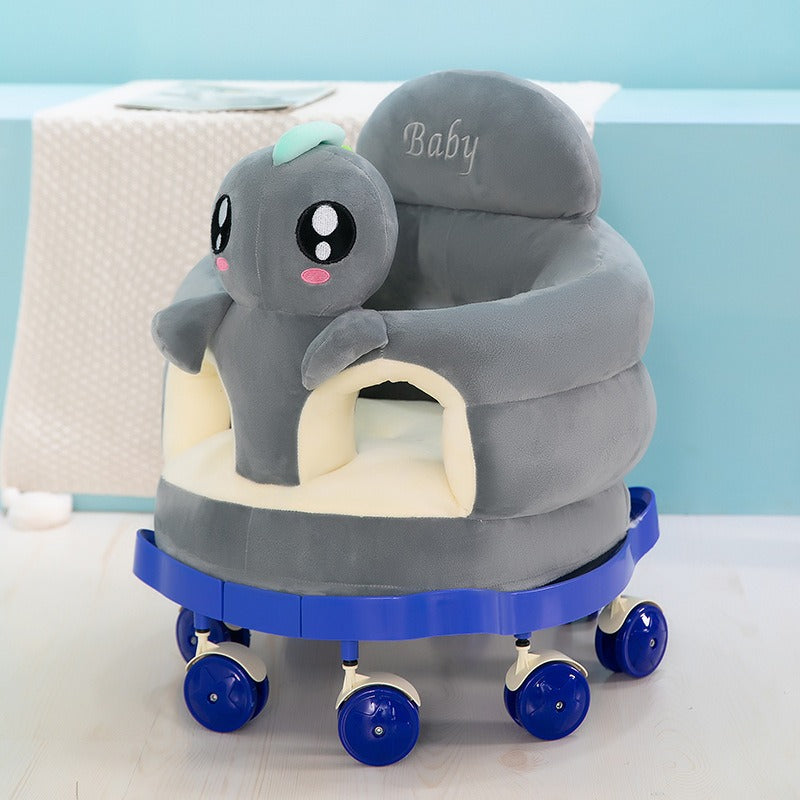 WarmNest™ Plush Baby Learning Seat – Soft Animal Sofa Chair for Infants & Toddlers