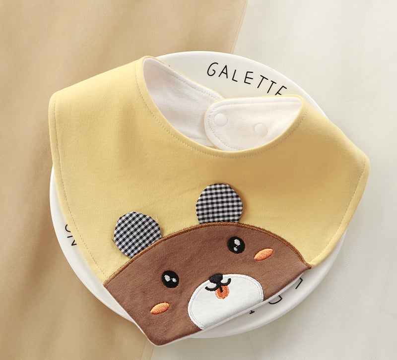 WarmNest™ Soft Cotton Baby Bib – Cartoon Bandana Bib for Newborns & Toddlers