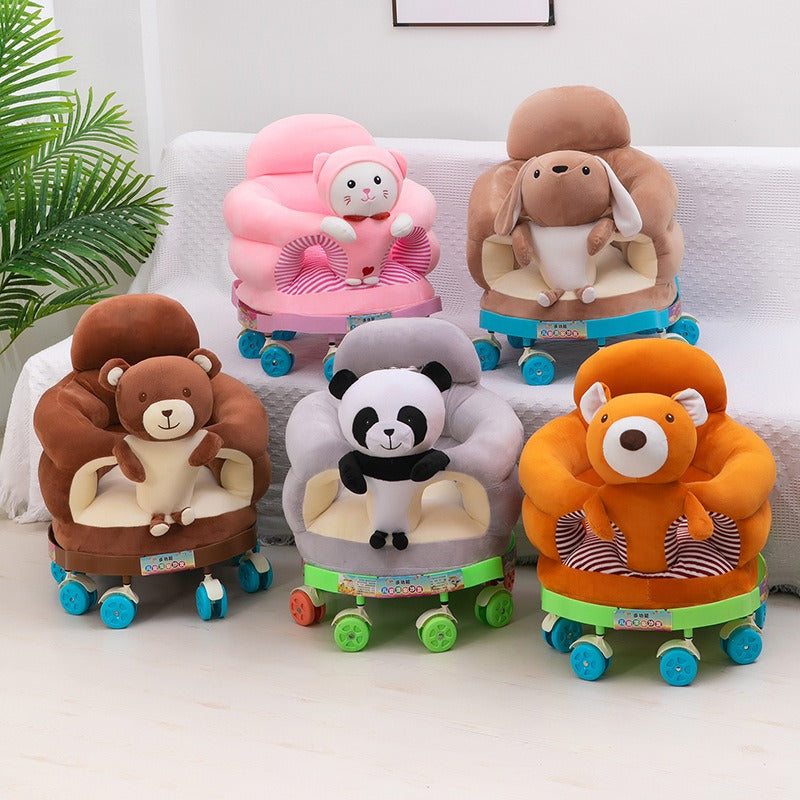 WarmNest™ Plush Baby Learning Seat – Soft Animal Sofa Chair for Infants & Toddlers
