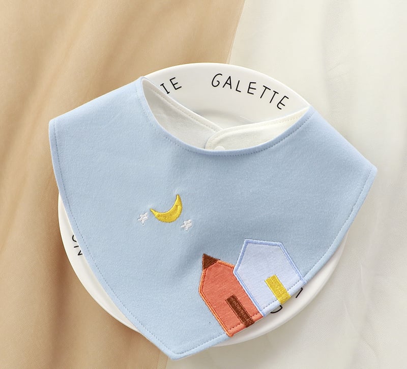 WarmNest™ Soft Cotton Baby Bib – Cartoon Bandana Bib for Newborns & Toddlers