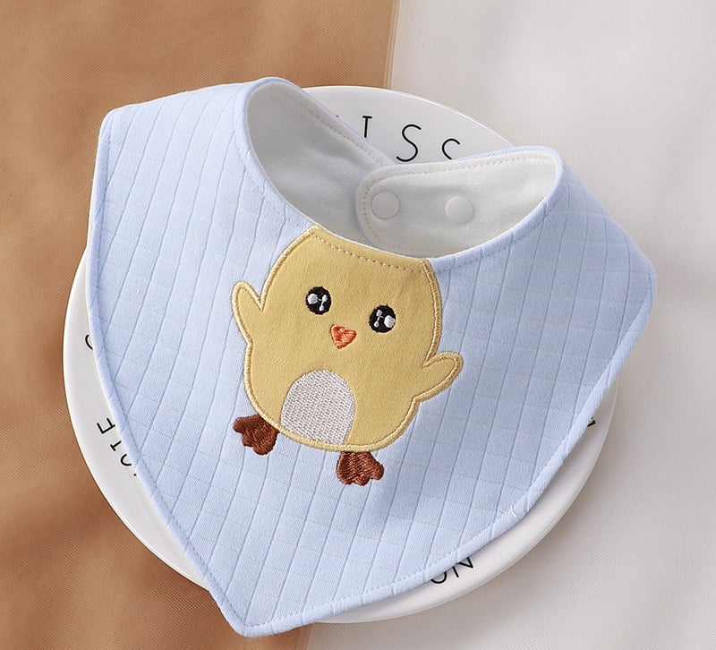 WarmNest™ Soft Cotton Baby Bib – Cartoon Bandana Bib for Newborns & Toddlers