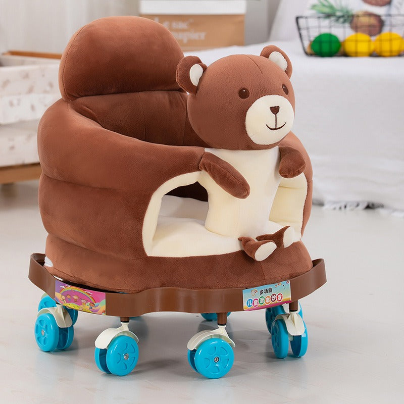 WarmNest™ Plush Baby Learning Seat – Soft Animal Sofa Chair for Infants & Toddlers
