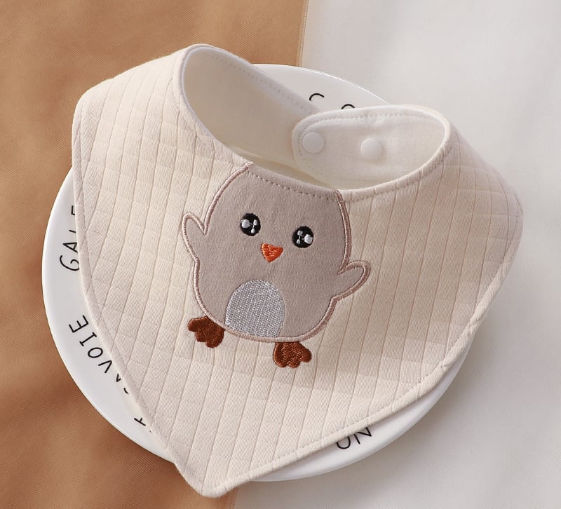 WarmNest™ Soft Cotton Baby Bib – Cartoon Bandana Bib for Newborns & Toddlers