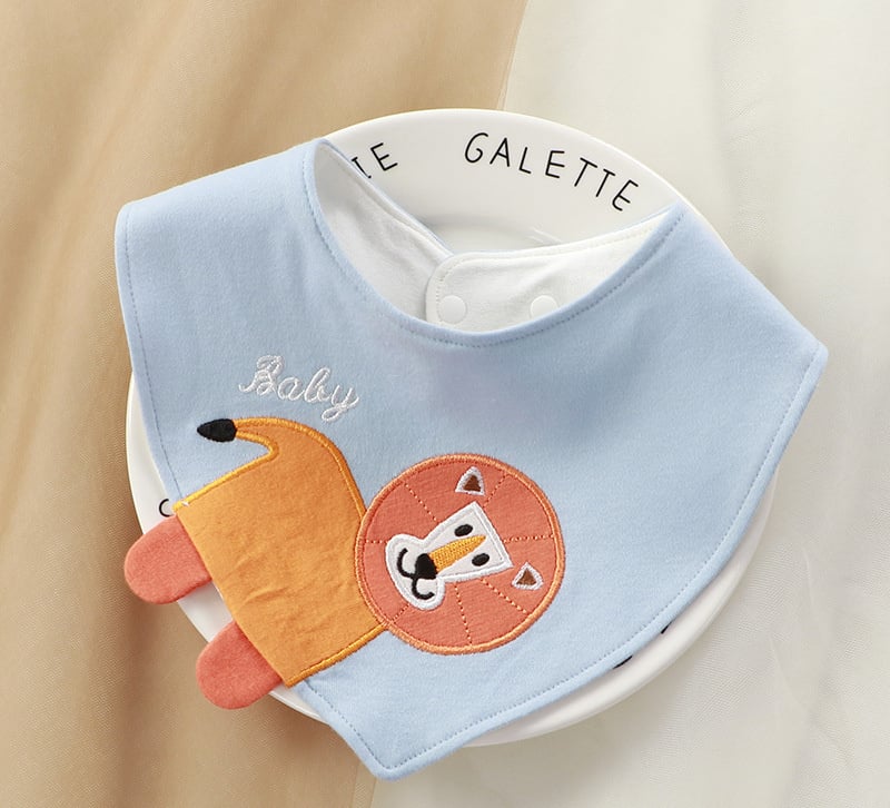 WarmNest™ Soft Cotton Baby Bib – Cartoon Bandana Bib for Newborns & Toddlers