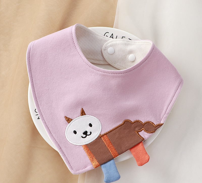 WarmNest™ Soft Cotton Baby Bib – Cartoon Bandana Bib for Newborns & Toddlers