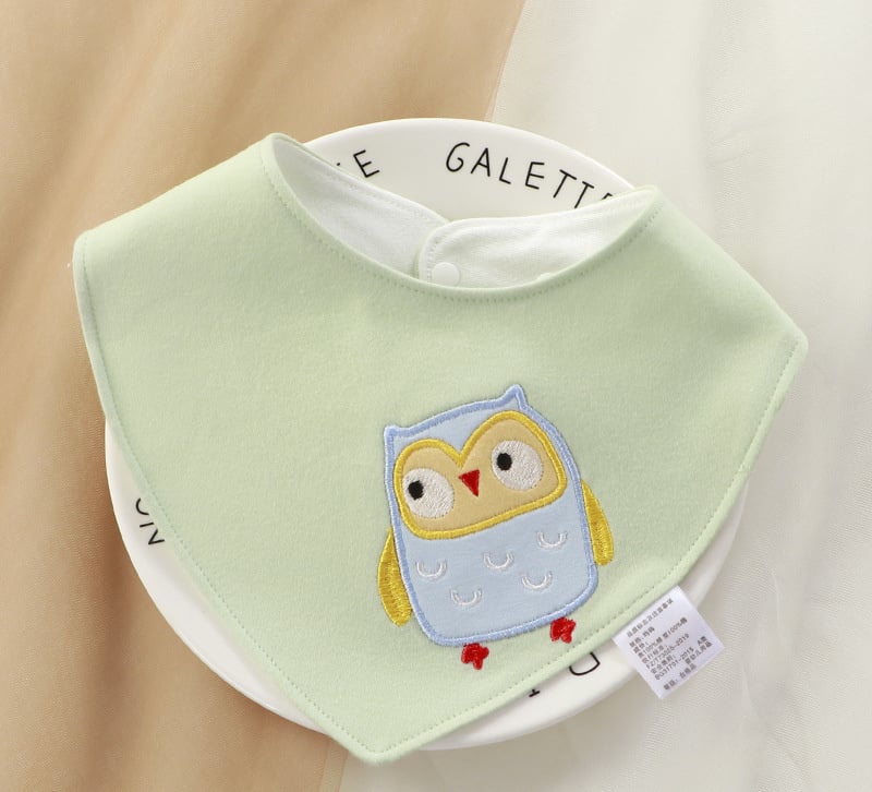 WarmNest™ Soft Cotton Baby Bib – Cartoon Bandana Bib for Newborns & Toddlers