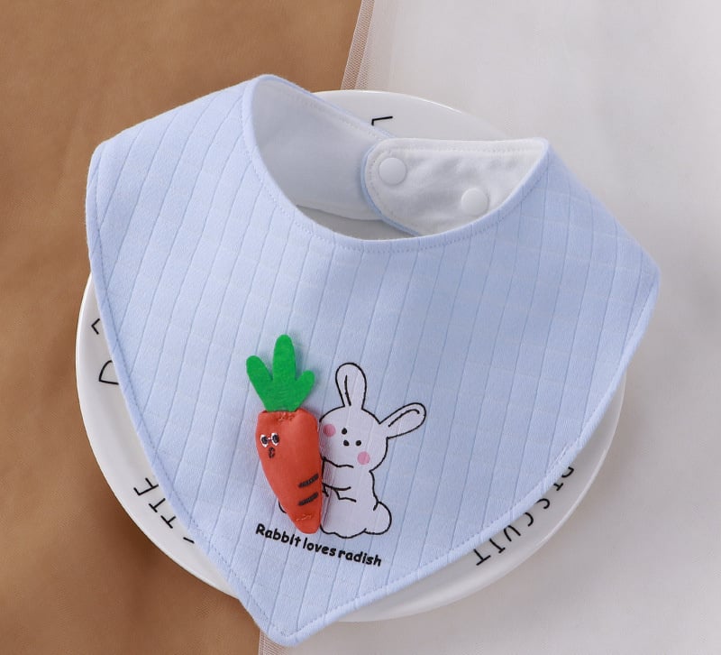 WarmNest™ Soft Cotton Baby Bib – Cartoon Bandana Bib for Newborns & Toddlers